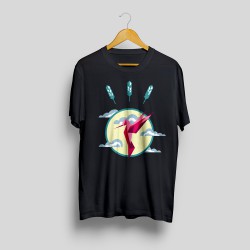 Hummingbird printed t-shirt black